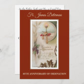 Invitation Catholique Ordination Anniversaire (Devant / Derrière)