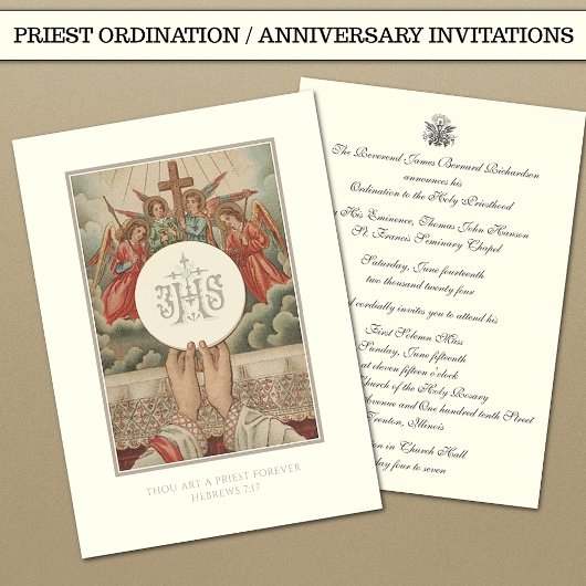 Invitation Catholique Ordination Anniversaire