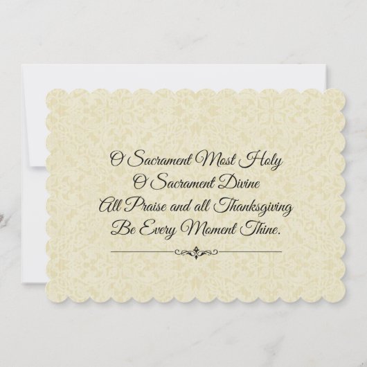 Invitation Catholique Première Sainte Communion Jésus Lys (Dos)