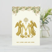 Invitation Catholique Saint-Anges de communion Floral (Debout devant)