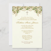 Invitation Catholique Saint-Anges de communion Floral (Dos)