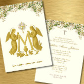 Invitation Catholique Saint-Anges de communion Floral