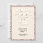 Invitation Catholique Vintage fille Baptême Christening Angel (Dos)