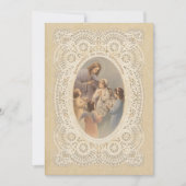 Invitation Catholique Vintage Première Communion (Devant)