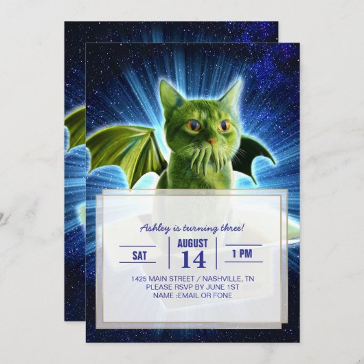 Invitation  Cathulhu                                          (Devant / Derrière)