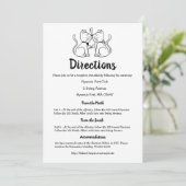 Invitation Cats Black White Mariage Directions Amoureux des c (Debout devant)
