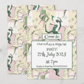 Invitation Cats de Ninja (Devant / Derrière)