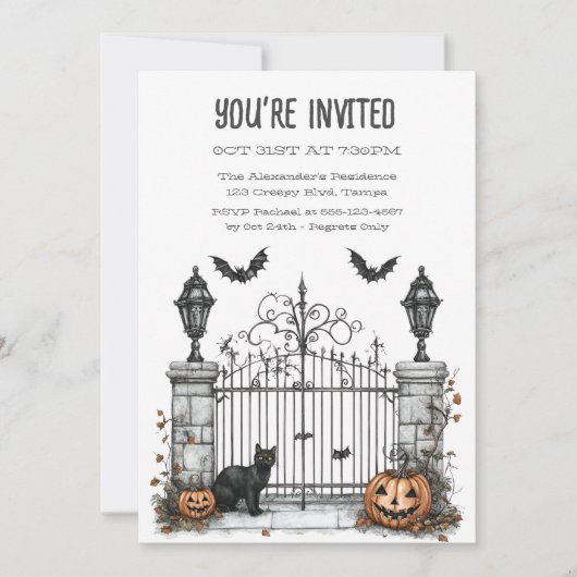 Invitation Cats Gatekeeper Fun personnalisé (Devant)