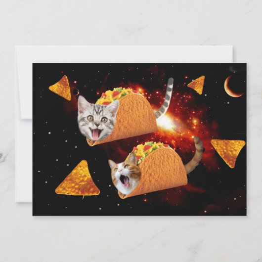 Invitation Cats inside space tacos (Dos)
