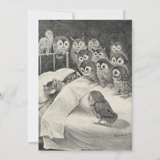 Invitation Cats Nightmare. Louis Wain (Devant)