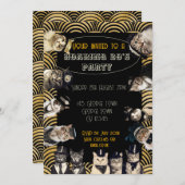 Invitation Cats Roaring 20's Party Flapper dance (Devant / Derrière)