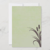 Invitation Cattails Green Lake Mariage (Dos)