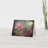 Invitation Cattleya Orchidée et Trois Colibris Heade (Dos)