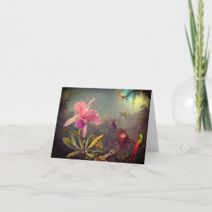 Invitation Cattleya Orchidée et Trois Colibris Heade