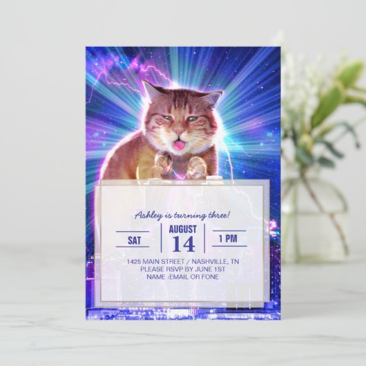 Invitation Catzilla (Debout devant)