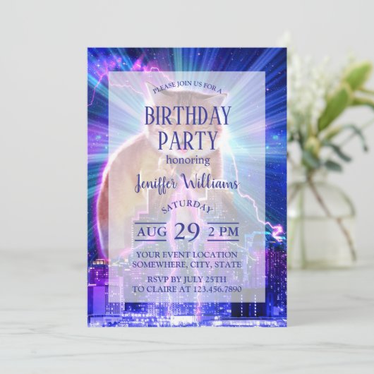 Invitation Catzilla (Debout devant)