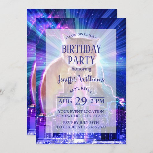 Invitation Catzilla (Devant / Derrière)