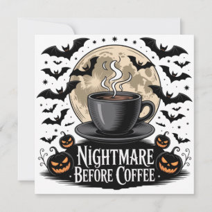 Invitation Cauchemar Avant Halloween Café