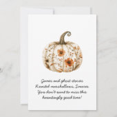 Invitation Cauldron Fleurs d'automne du mignon fantôme Fête d (Dos)