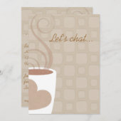 Invitation Causons au-dessus de l'invitation de déjeuner de (Devant / Derrière)