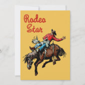 Invitation Cavalier de Rodéo de Bronc de Parti Occidental (Devant)