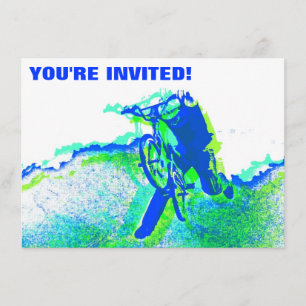 Invitation Cavalier du style libre BMX dans le style frais