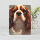 Invitation Cavalier King Charles Spaniel AI5 (Debout devant)