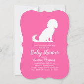 Invitation Cavalier King Charles Spaniel Chien Baby shower fi (Devant)