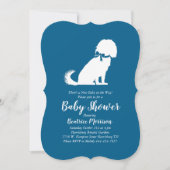 Invitation Cavalier King Charles Spaniel Chien Baby shower Ga (Devant)