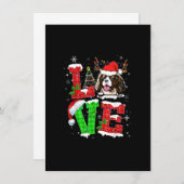 Invitation Cavalier King Charles Spaniel Chien Tree Noël L (Devant / Derrière)
