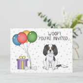 Invitation Cavalier King Charles Spaniel tricolore - Annivers (Debout devant)