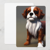 Invitation cavalier roi charles spaniel AI8 (Devant / Derrière)
