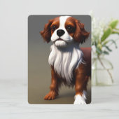 Invitation cavalier roi charles spaniel AI8 (Debout devant)