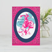 Invitation Cavalière de Rodéo de Fête Occidentale Cheval qui (Debout devant)