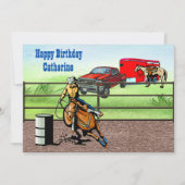 Invitation Cavalière de Rodéo Occidental dans l'Arène (Devant)