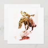 Invitation Cavalière de Rodéo (par C.M. Russell) (Devant / Derrière)