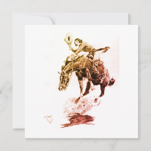 Invitation Cavalière de Rodéo (par C.M. Russell) (Devant)