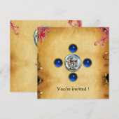 Invitation CAVALIERS DE LA MORT saphir (Devant / Derrière)