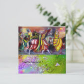 Invitation CAVALIERS DE LA NUIT ,étincelles roses violettes v (Debout devant)