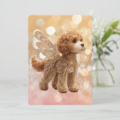 Invitation Cavapoo Cavoodle Ange Fée Anniversaire (Debout devant)