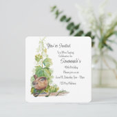 Invitation Cave à vin Wren Bird Vineyard Anniversaire de dégu (Debout devant)