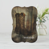 Invitation Cave d'homme en détresse Botte de cowboy de pays o (Debout devant)