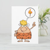 Invitation Cavewoman pense au bâton de feu (Debout devant)