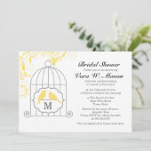 Invitation Ccage à oiseaux Jaune Avec Fête des mariées Insépa (Debout devant)