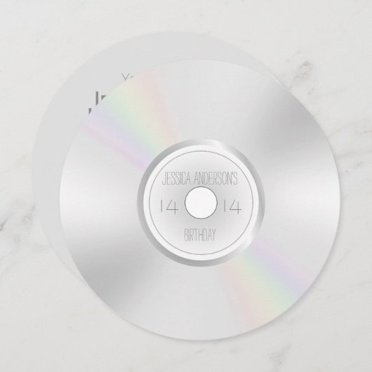 Invitation CD DVD Enregistrement Album Anniversaire (Devant / Derrière)