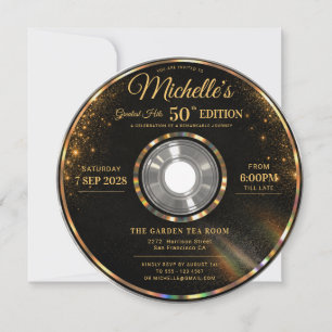 Invitation CD Plus grands succès Black Gold 50e anniversaire