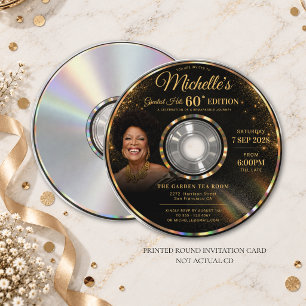 Invitation CD Plus grands succès Or noir Photo 60e anniversai