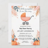 Invitation Ce Baby shower d'automne de fille Boho Rose Boho F (Devant)