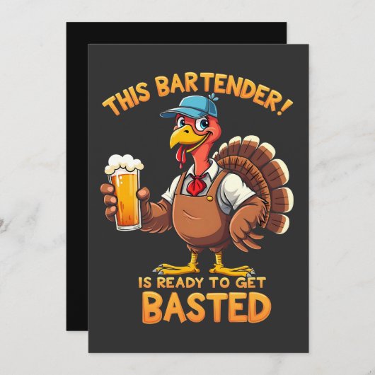 Invitation Ce barman est prêt à se faire exploser (Devant / Derrière)