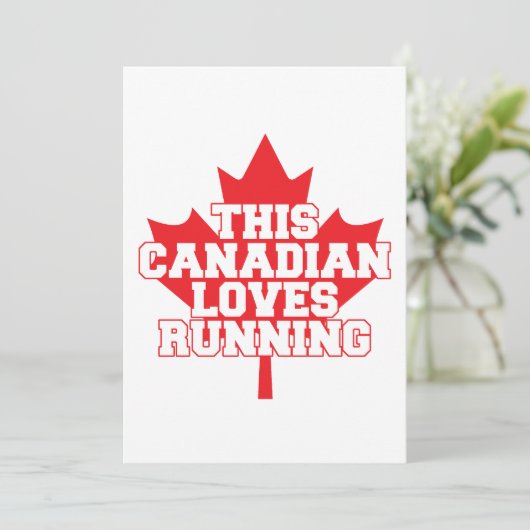 Invitation Ce Canadien aime courir (Debout devant)
